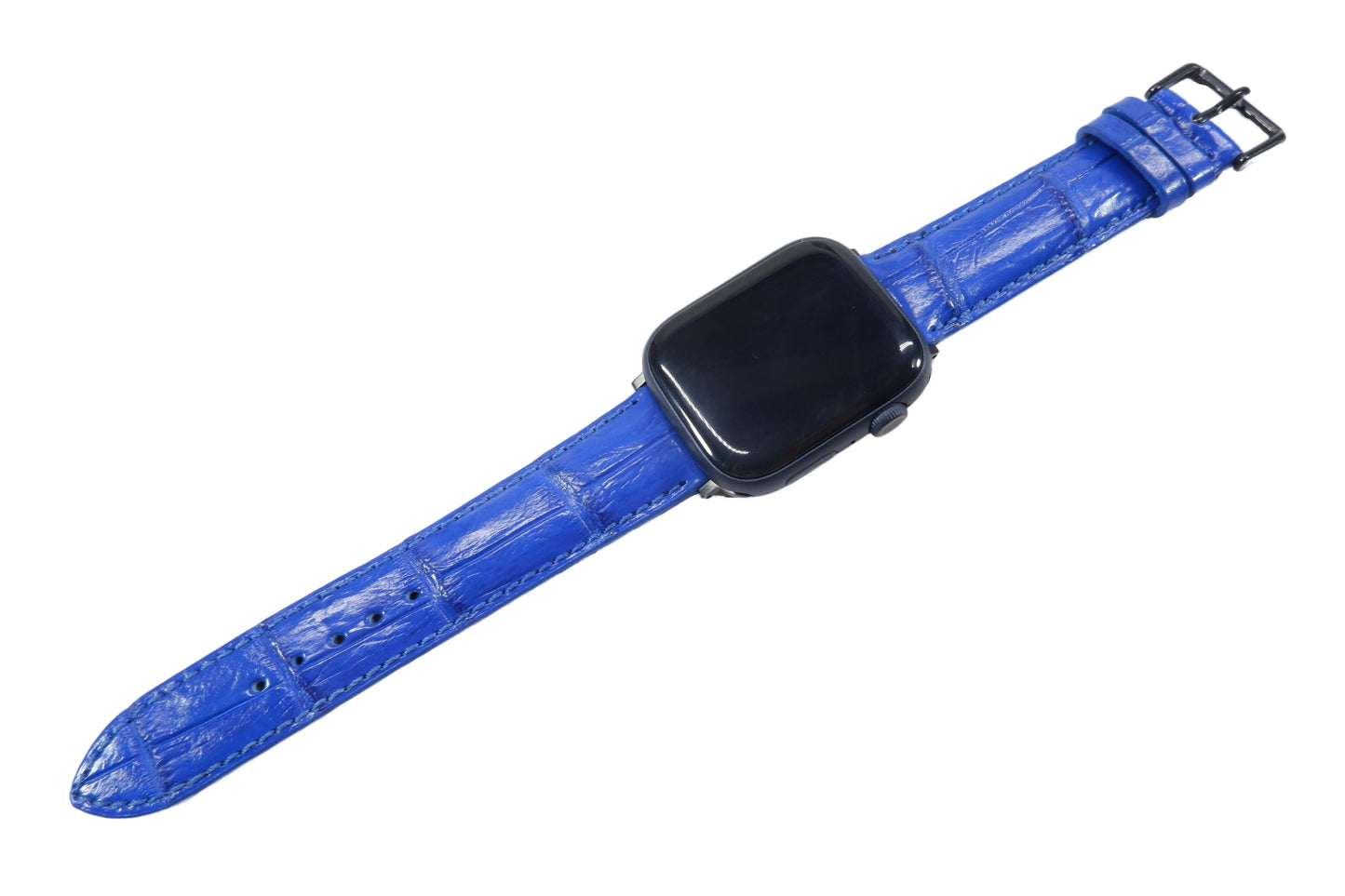 Genuine Crocodile Skin Leather Watch Strap Compatible with Apple Watch Ultra 1/2 Series 9/8/7/6/5/4/3/2/1/SE/SE2