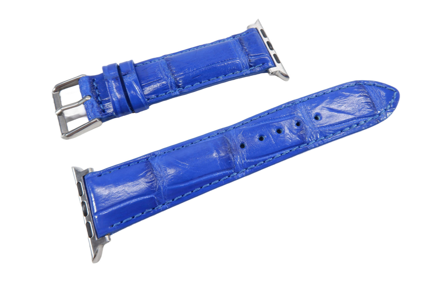 Genuine Crocodile Skin Leather Watch Strap Compatible with Apple Watch Ultra 1/2 Series 9/8/7/6/5/4/3/2/1/SE/SE2