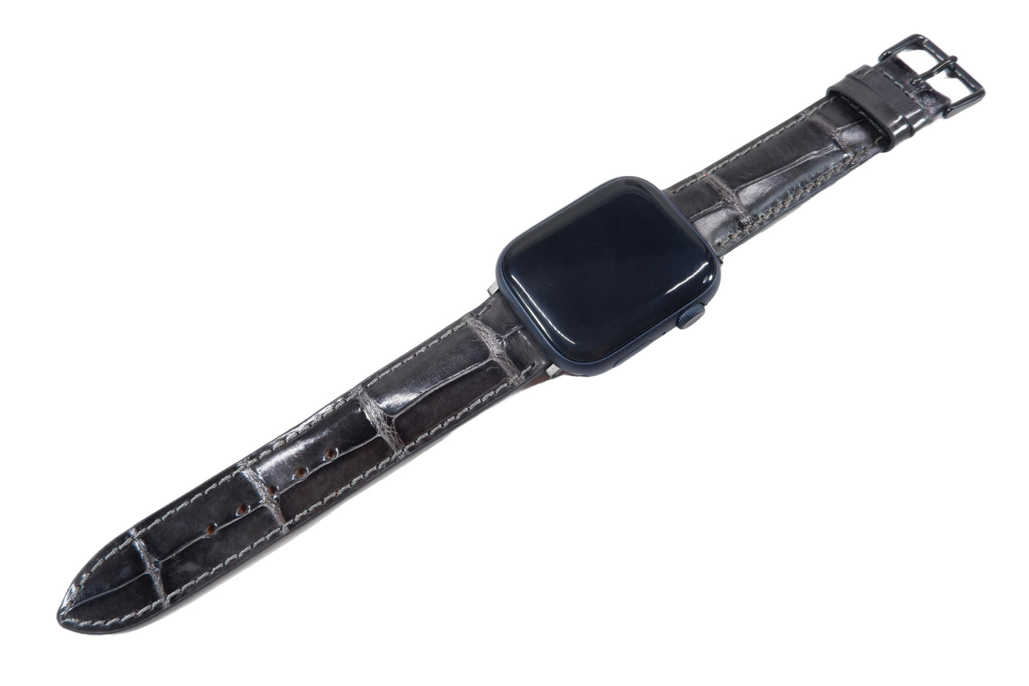 Genuine Crocodile Skin Leather Watch Strap Compatible with Apple Watch Ultra 1/2 Series 9/8/7/6/5/4/3/2/1/SE/SE2
