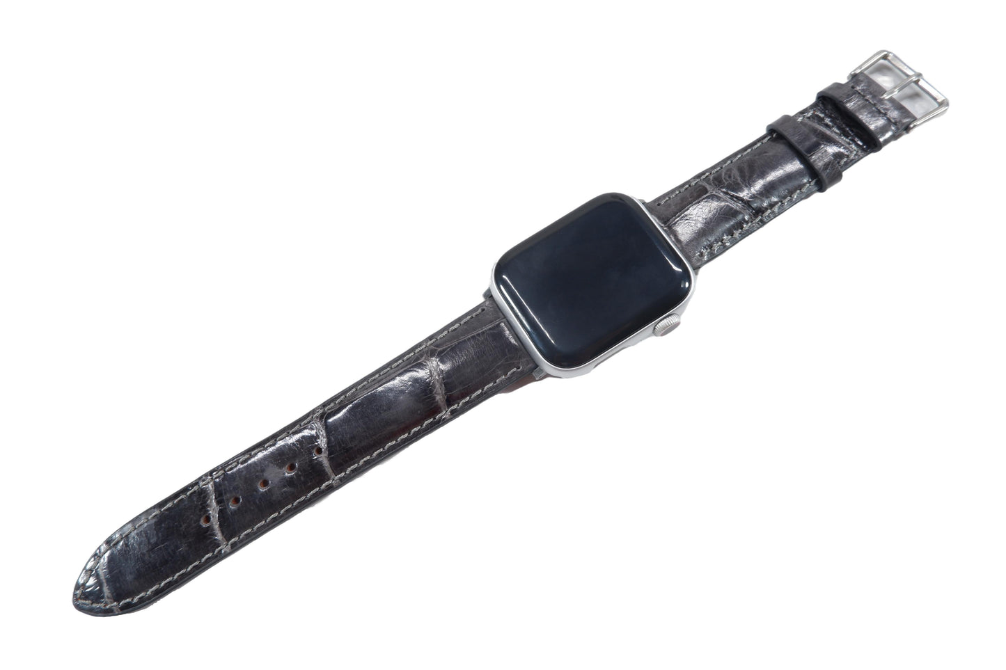 Genuine Crocodile Skin Leather Watch Strap Compatible with Apple Watch Ultra 1/2 Series 9/8/7/6/5/4/3/2/1/SE/SE2