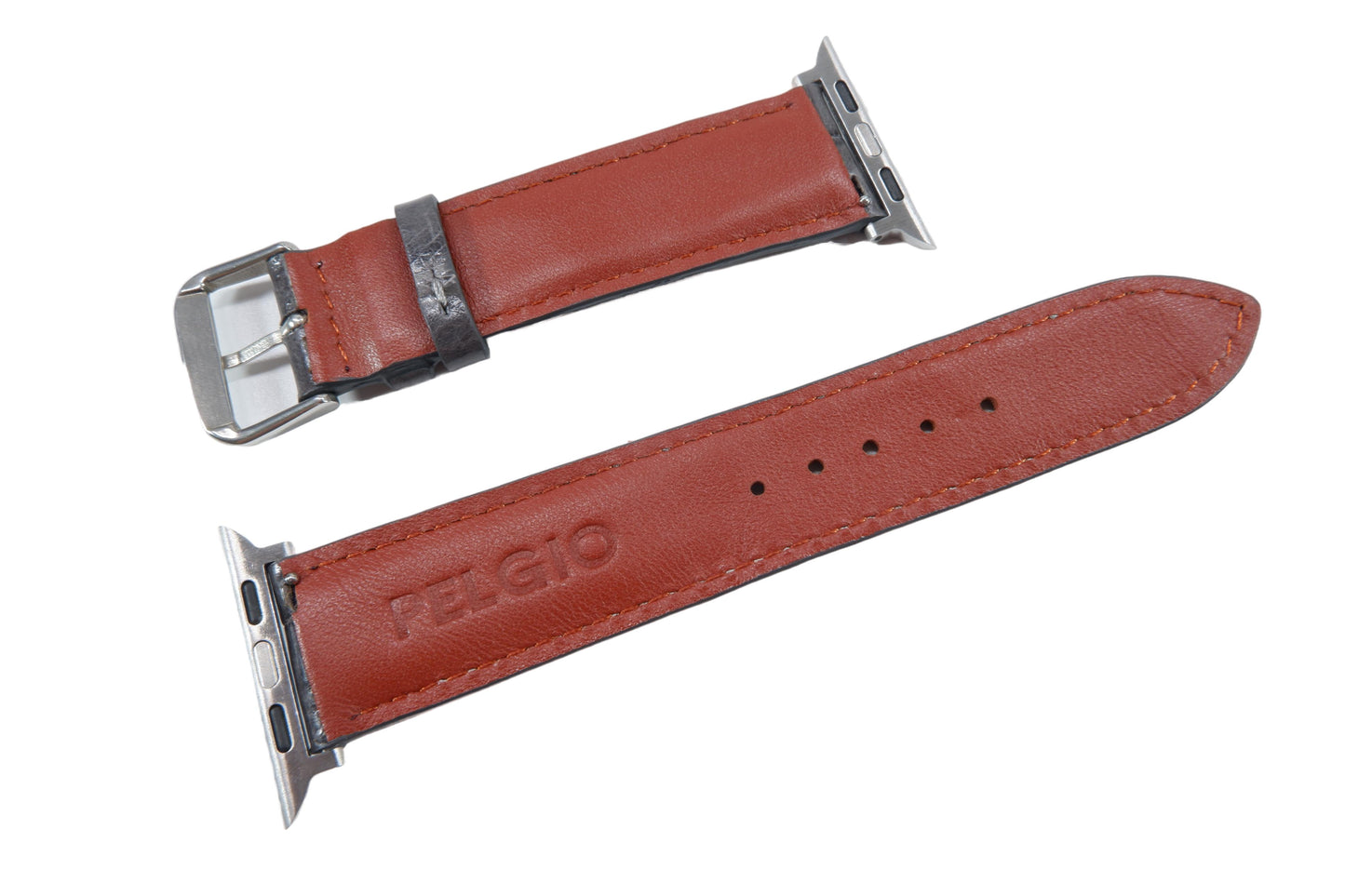 Genuine Crocodile Skin Leather Watch Strap Compatible with Apple Watch Ultra 1/2 Series 9/8/7/6/5/4/3/2/1/SE/SE2