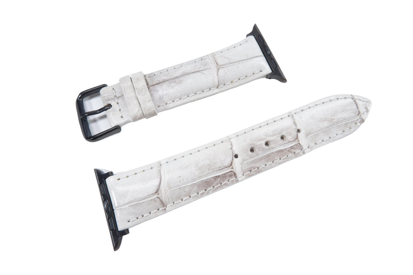 Genuine Crocodile Skin Leather Watch Strap Compatible with Apple Watch Ultra 1/2 Series 9/8/7/6/5/4/3/2/1/SE/SE2