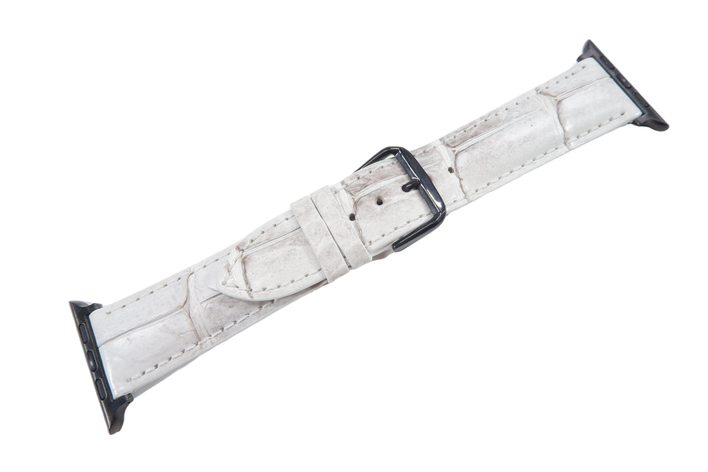 Genuine Crocodile Skin Leather Watch Strap Compatible with Apple Watch Ultra 1/2 Series 9/8/7/6/5/4/3/2/1/SE/SE2