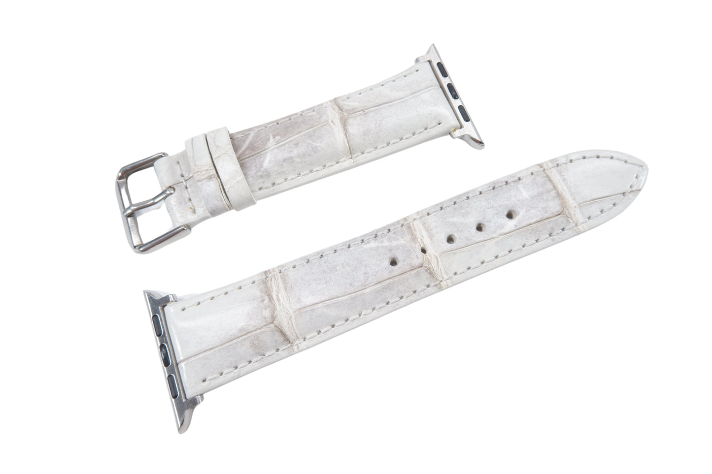 Genuine Crocodile Skin Leather Watch Strap Compatible with Apple Watch Ultra 1/2 Series 9/8/7/6/5/4/3/2/1/SE/SE2