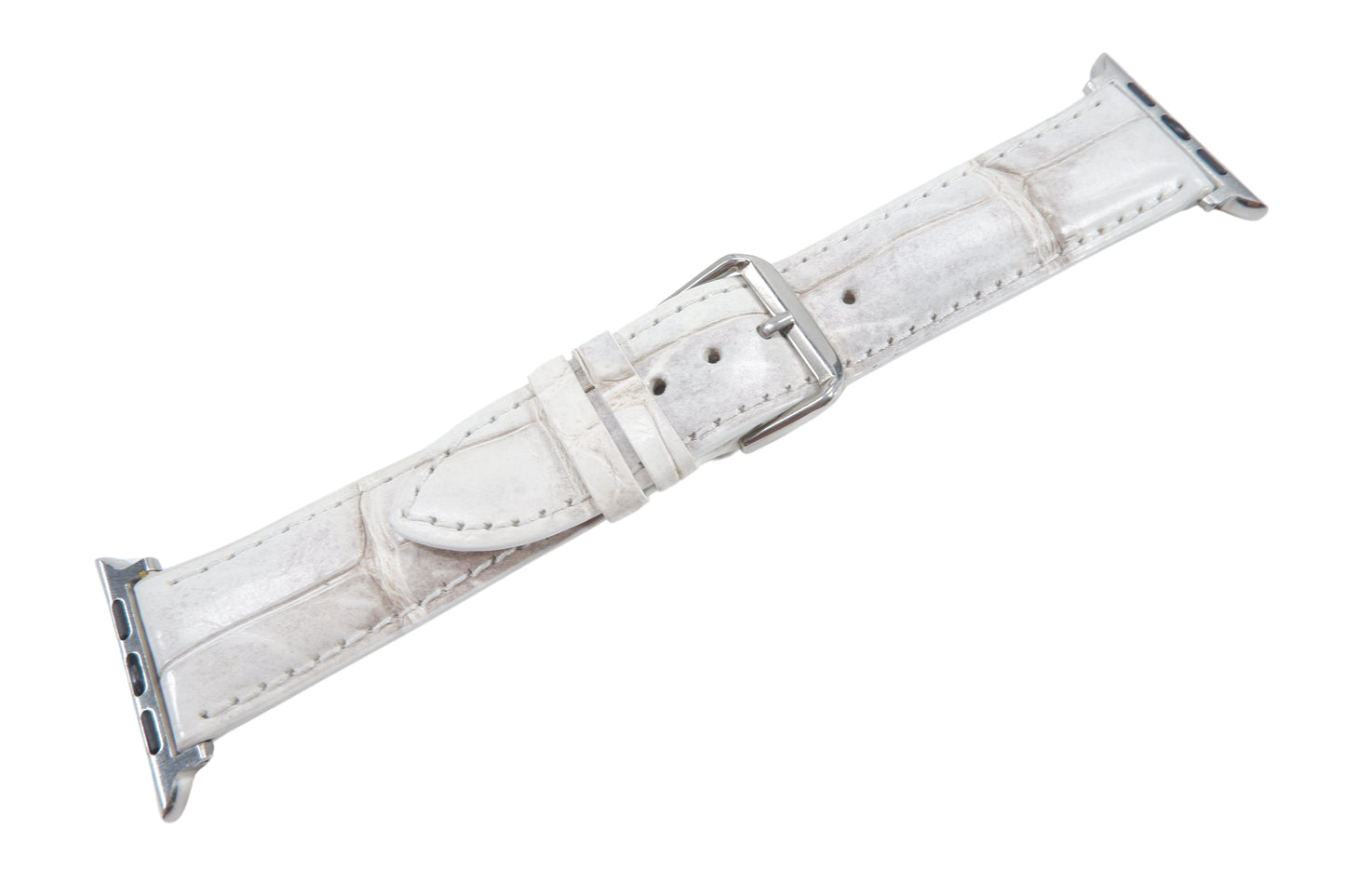 Genuine Crocodile Skin Leather Watch Strap Compatible with Apple Watch Ultra 1/2 Series 9/8/7/6/5/4/3/2/1/SE/SE2