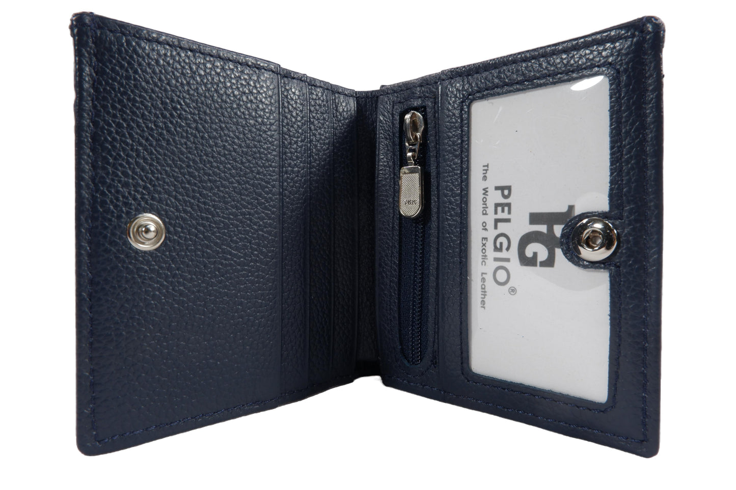 Genuine Crocodile Backbone Skin Leather Mini Bifold Wallet