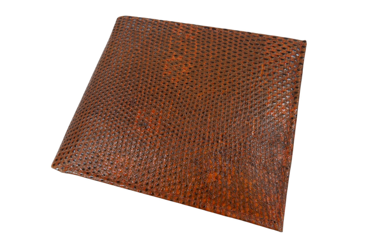Genuine Lizard Skin Leather Bifold Wallet