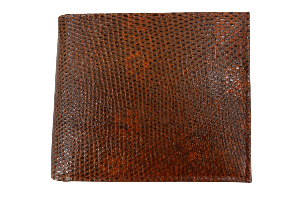 Genuine Lizard Skin Leather Bifold Wallet