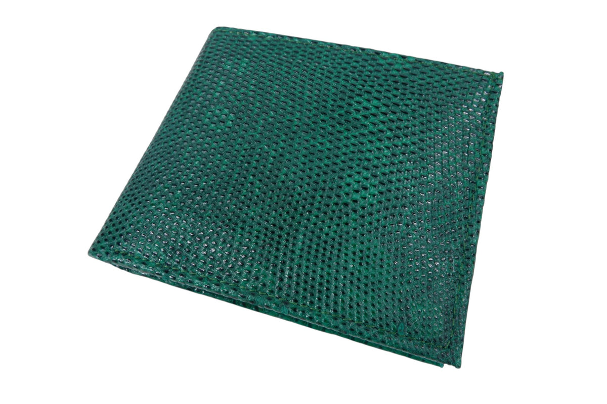 Genuine Lizard Skin Leather Bifold Wallet