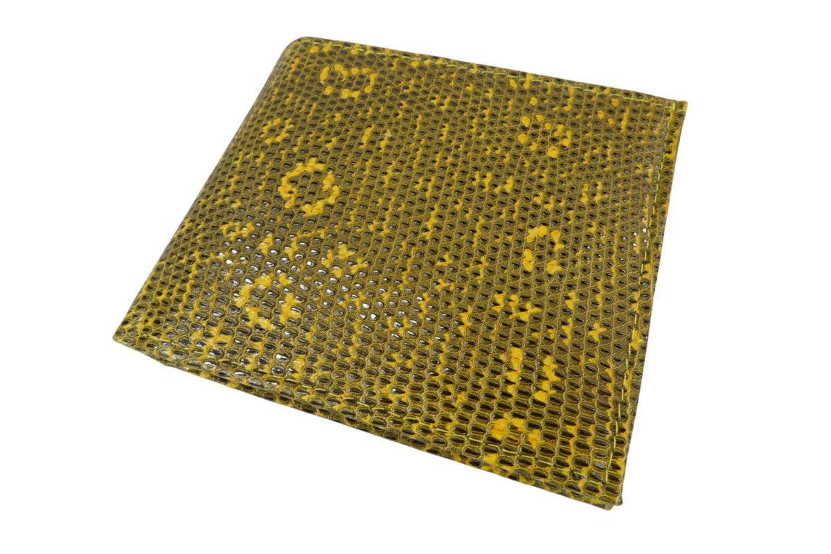 Genuine Lizard Skin Leather Bifold Wallet