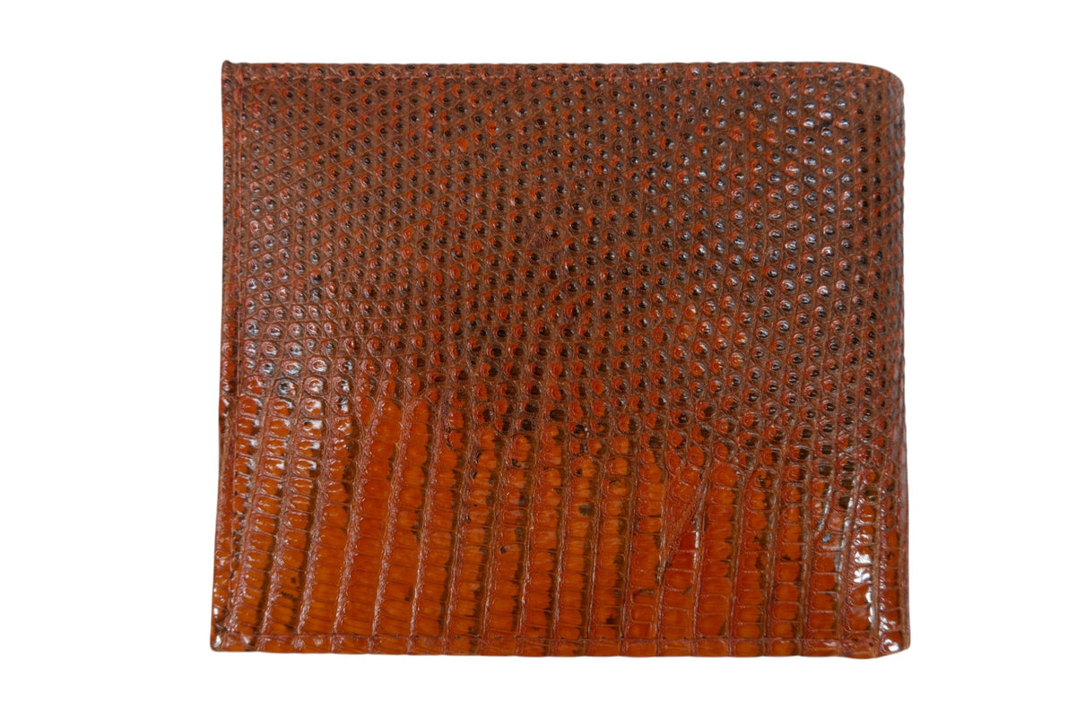Genuine Lizard Skin Leather Bifold Wallet