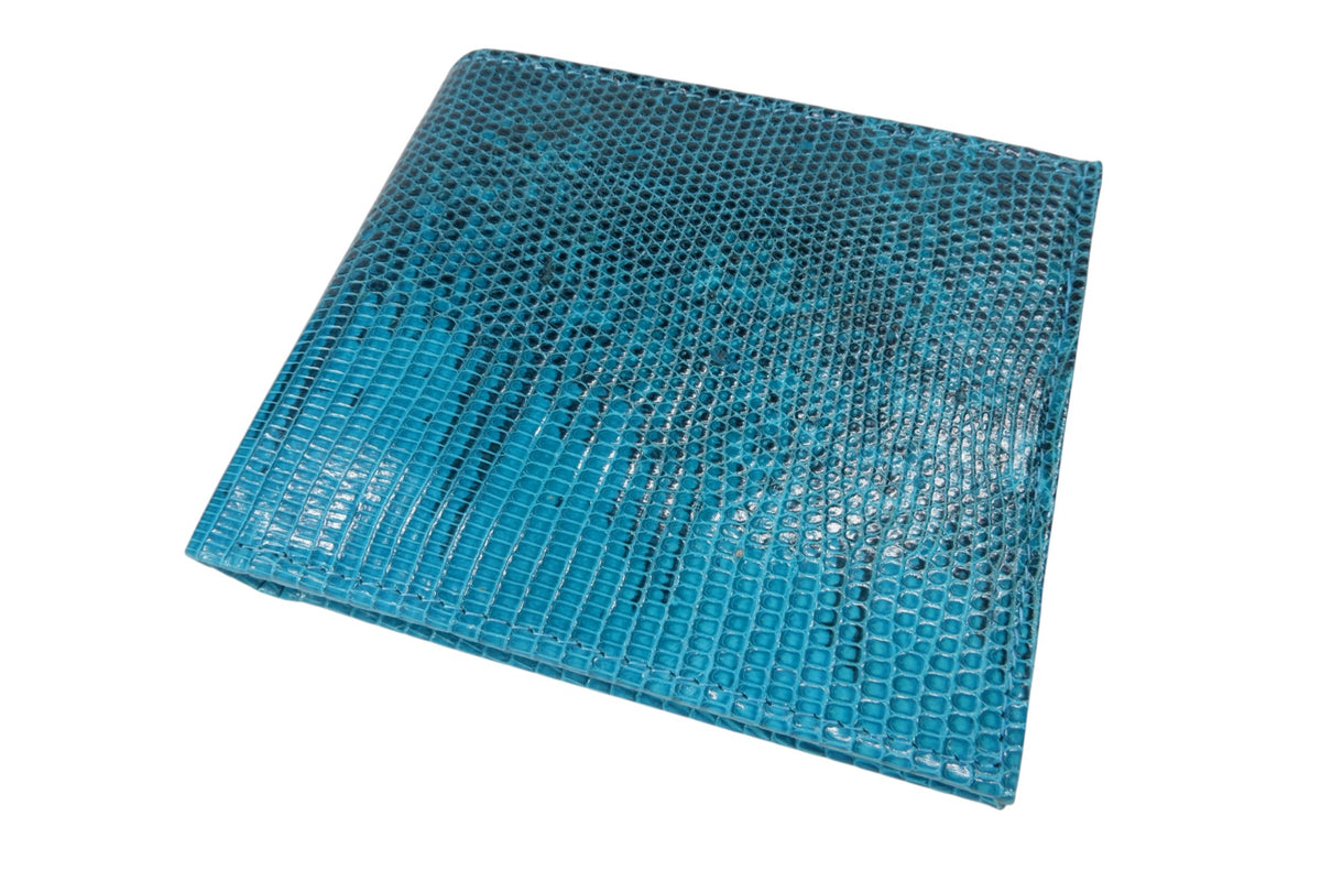 Genuine Lizard Skin Leather Bifold Wallet