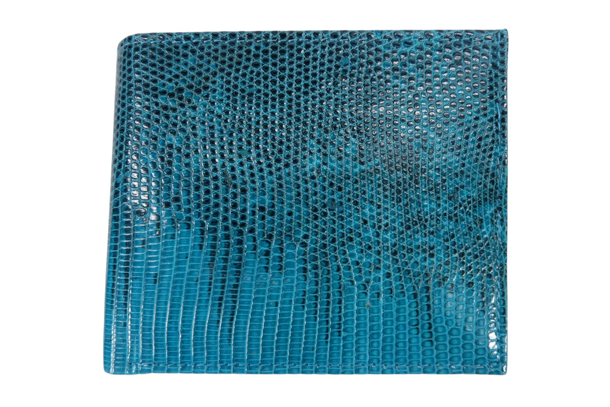 Genuine Lizard Skin Leather Bifold Wallet