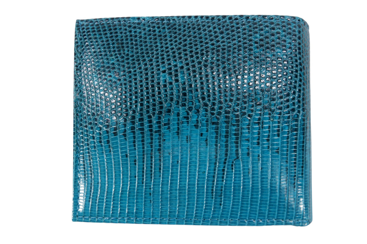 Genuine Lizard Skin Leather Bifold Wallet