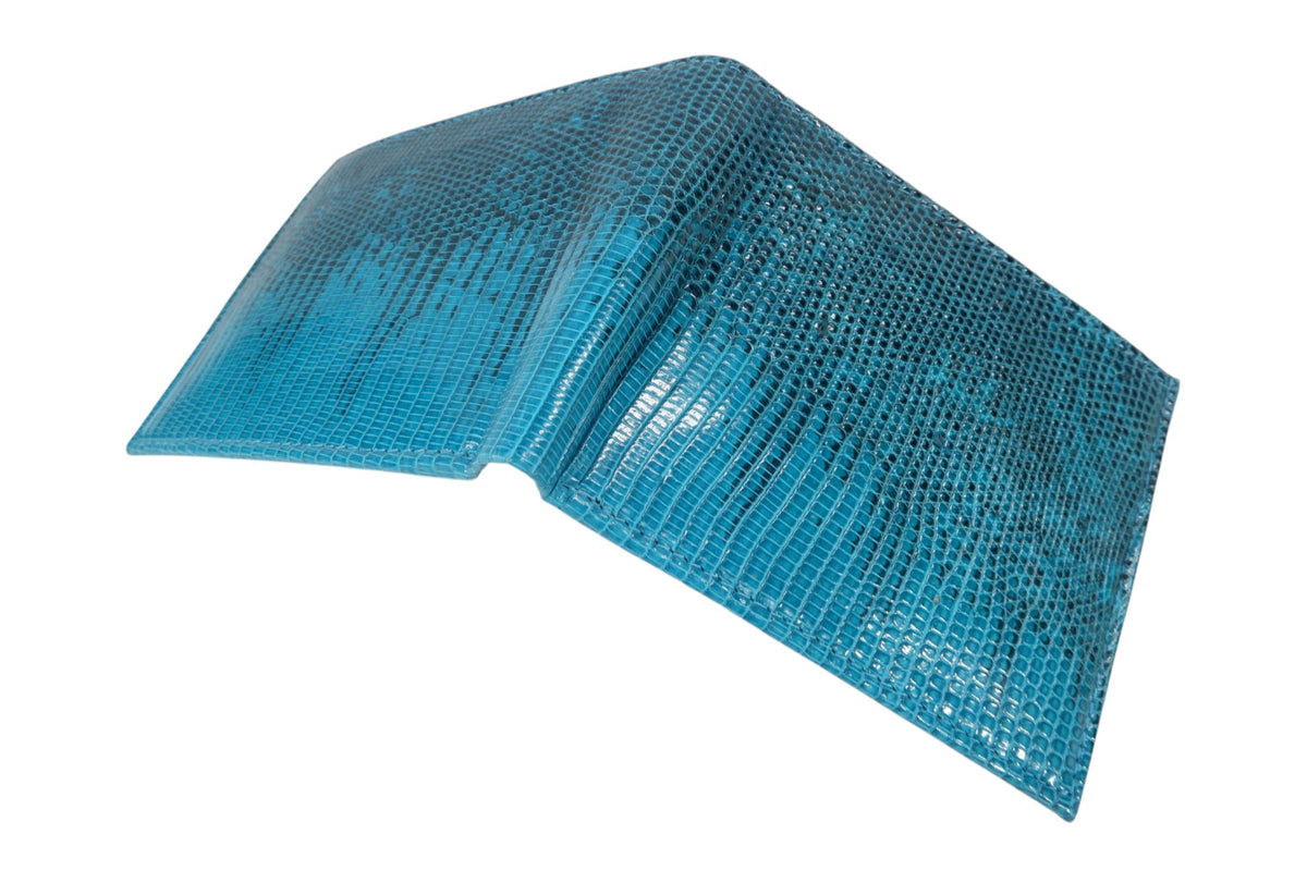 Genuine Lizard Skin Leather Bifold Wallet