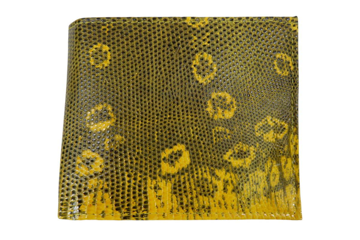 Genuine Lizard Skin Leather Bifold Wallet