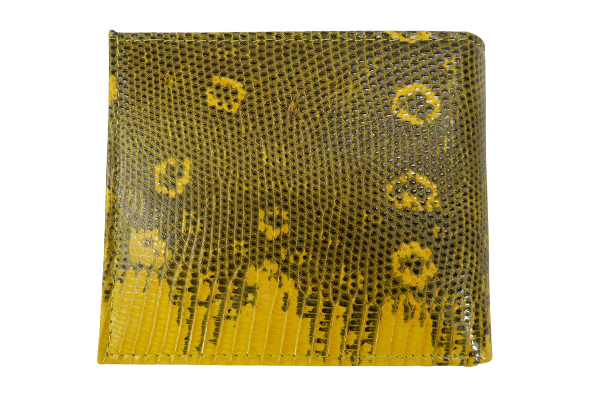 Genuine Lizard Skin Leather Bifold Wallet