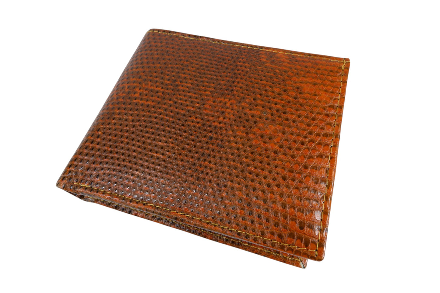 Genuine Lizard Skin Leather Bifold Wallet