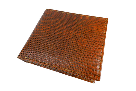 Genuine Lizard Skin Leather Bifold Wallet
