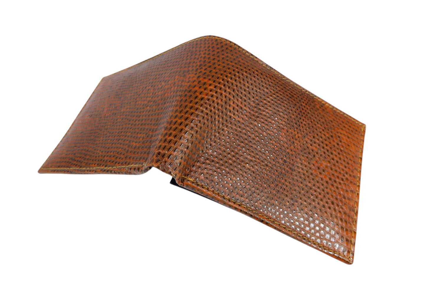 Genuine Lizard Skin Leather Bifold Wallet