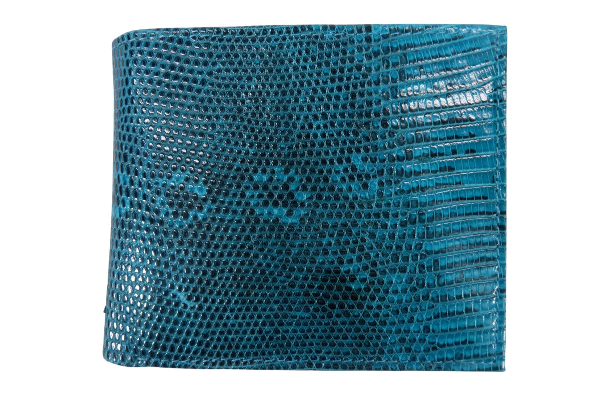 Genuine Lizard Skin Leather Bifold Wallet
