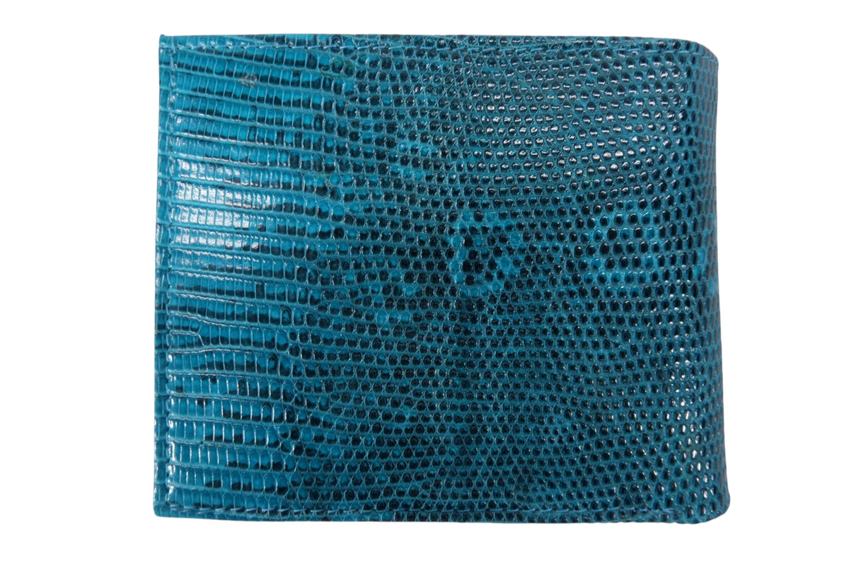 Genuine Lizard Skin Leather Bifold Wallet