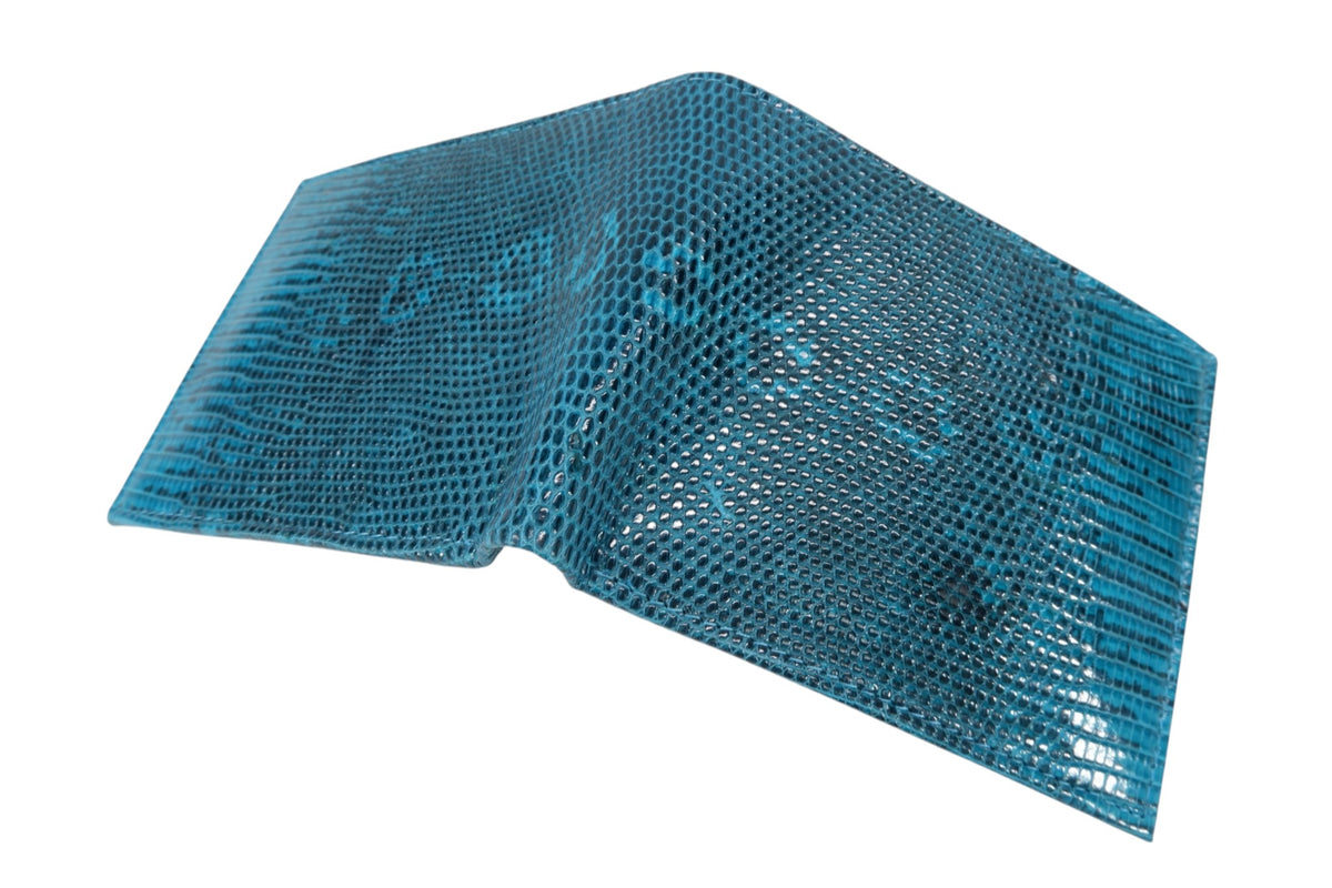 Genuine Lizard Skin Leather Bifold Wallet