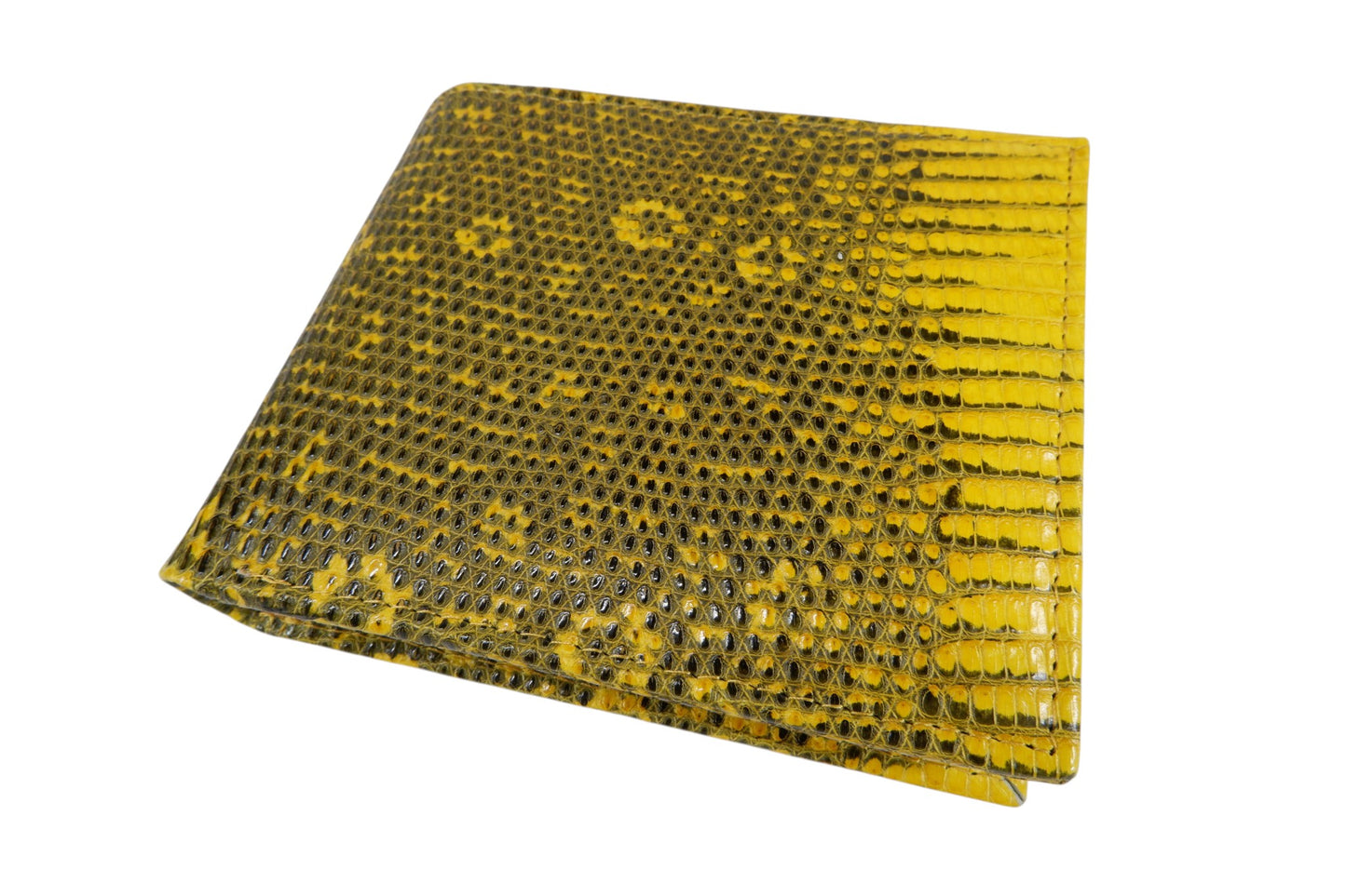 Genuine Lizard Skin Leather Bifold Wallet