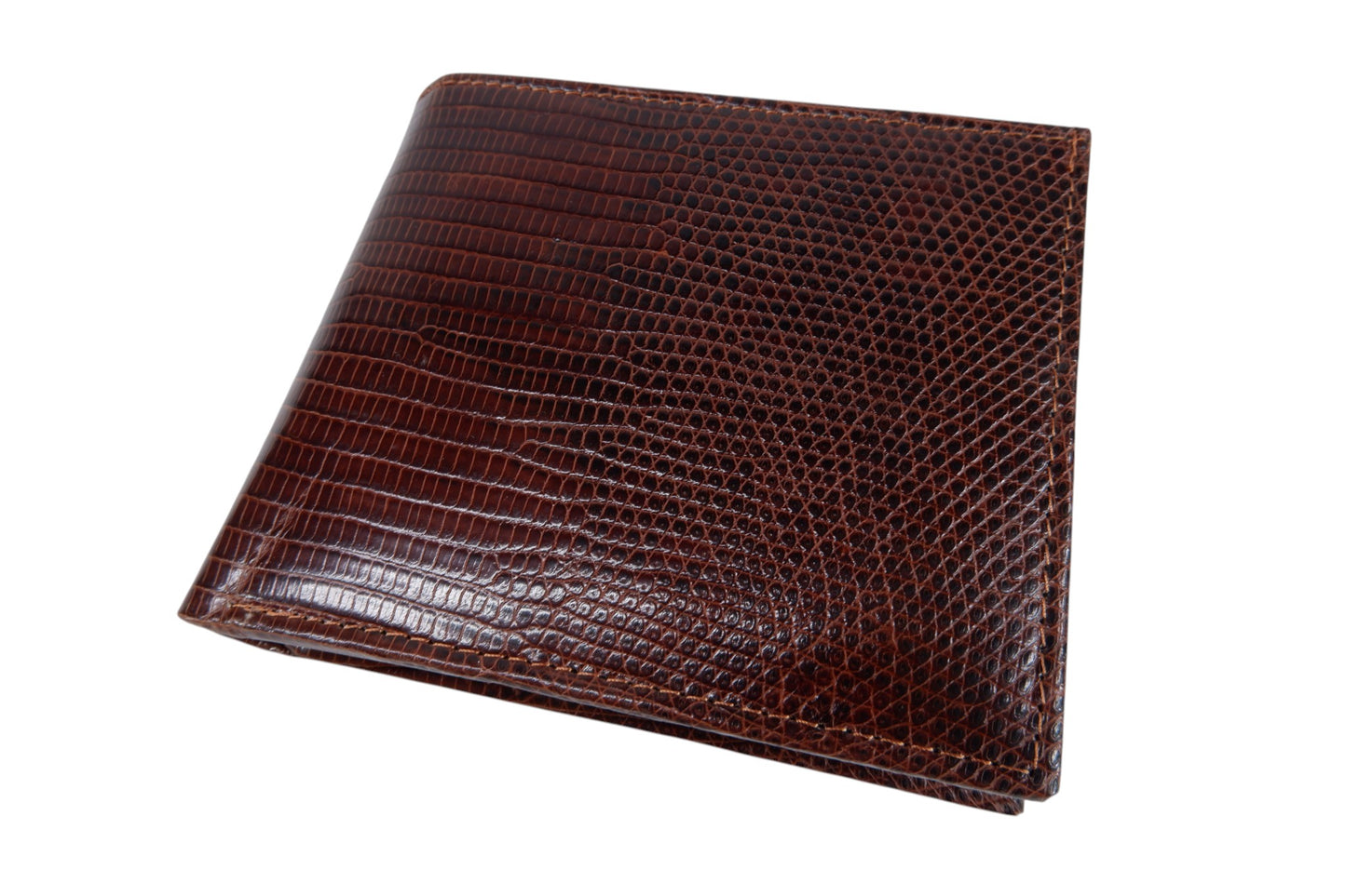 Genuine Lizard Belly Skin Leather Bifold Wallet