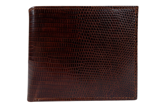 Genuine Lizard Belly Skin Leather Bifold Wallet