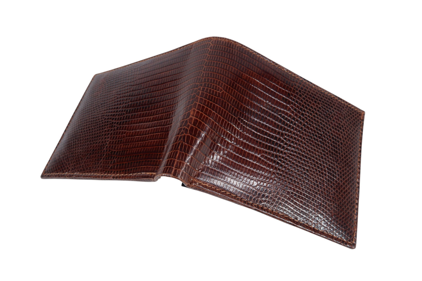 Genuine Lizard Belly Skin Leather Bifold Wallet