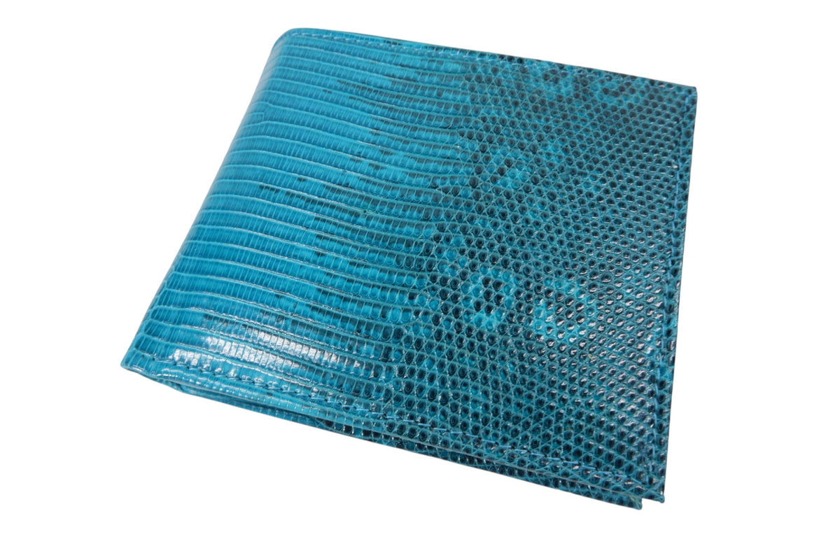 Genuine Lizard Belly Skin Leather Bifold Wallet