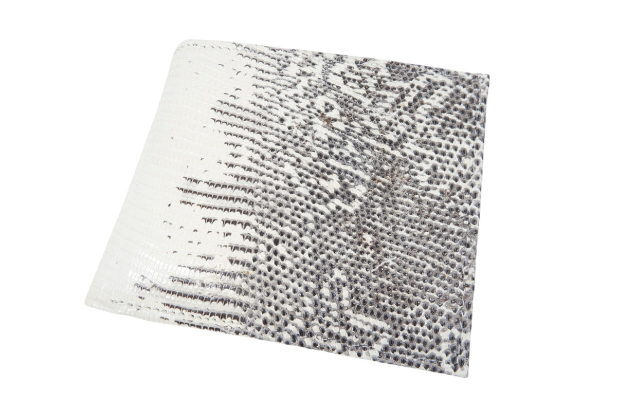 Genuine Lizard Belly Skin Leather Bifold Wallet