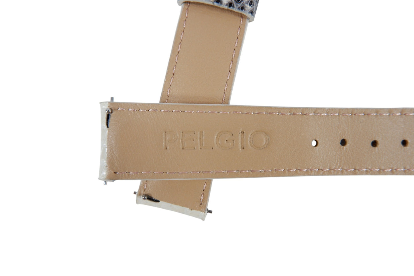 Genuine Lizard Skin Leather Quick Release Watch Strap Natural White Band with Buckle