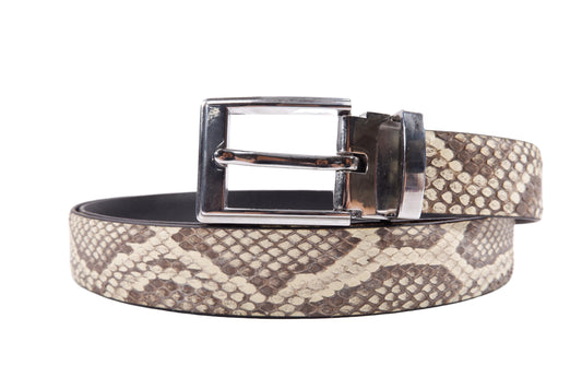 Genuine Burmese Python Snake Skin Leather Women's Belt