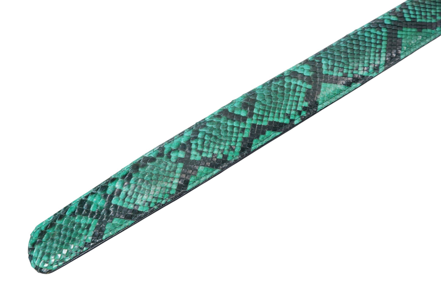 Genuine Reticulated Python Snake Skin Leather Auto Locking Men's Belt