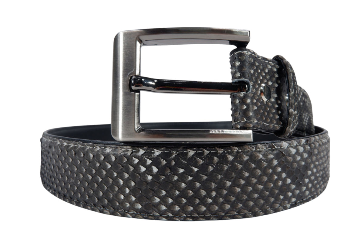 Genuine Reticulated Python Snake Skin Leather Casual Men's Belt