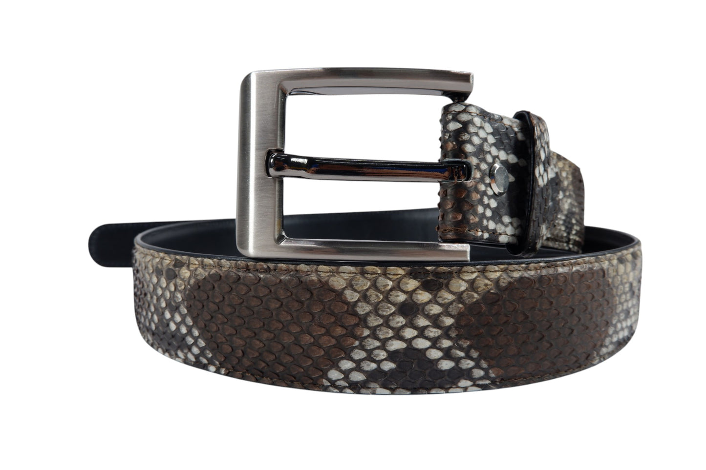 Genuine Reticulated Python Snake Skin Leather Casual Men's Belt