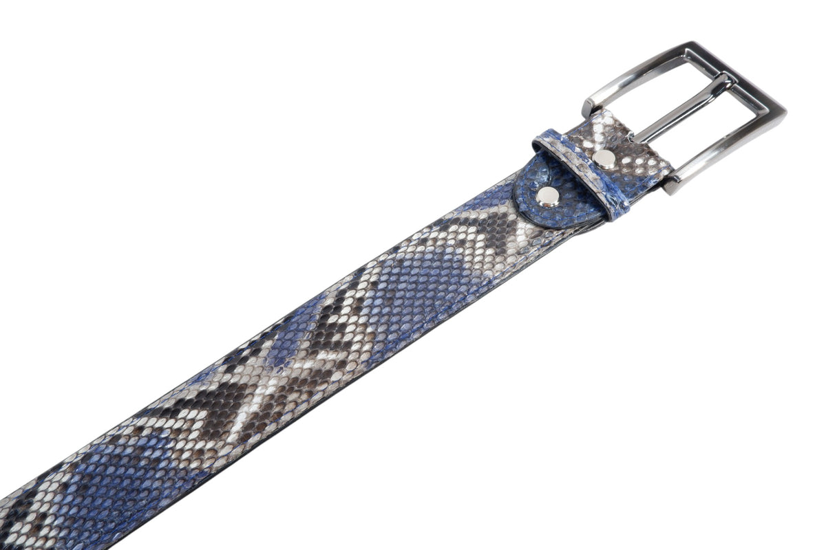 Genuine Reticulated Python Snake Skin Leather Casual Men's Belt