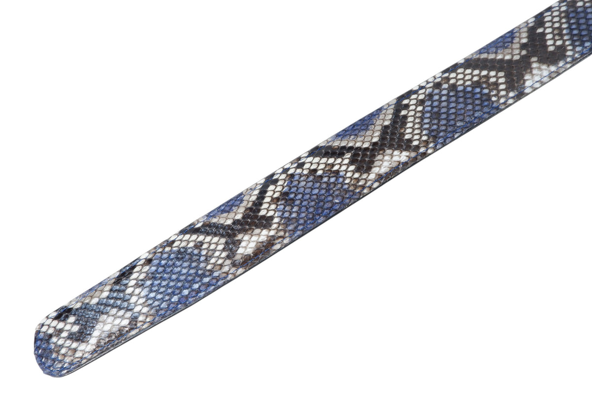 Genuine Reticulated Python Snake Skin Leather Casual Men's Belt