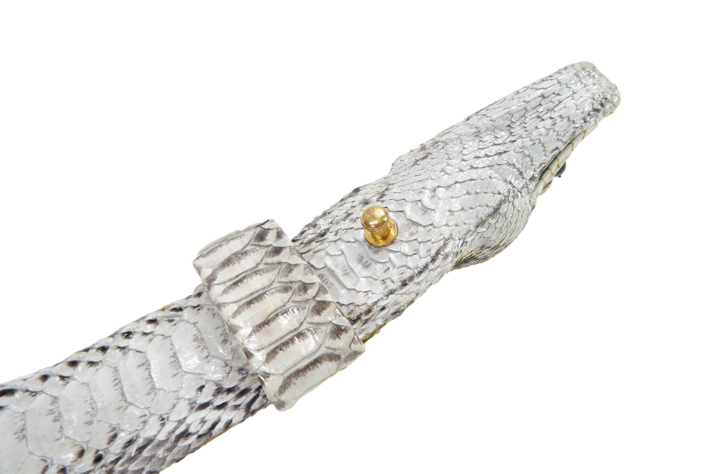 Genuine Python Snake Skin with Head Leather Dress Belt