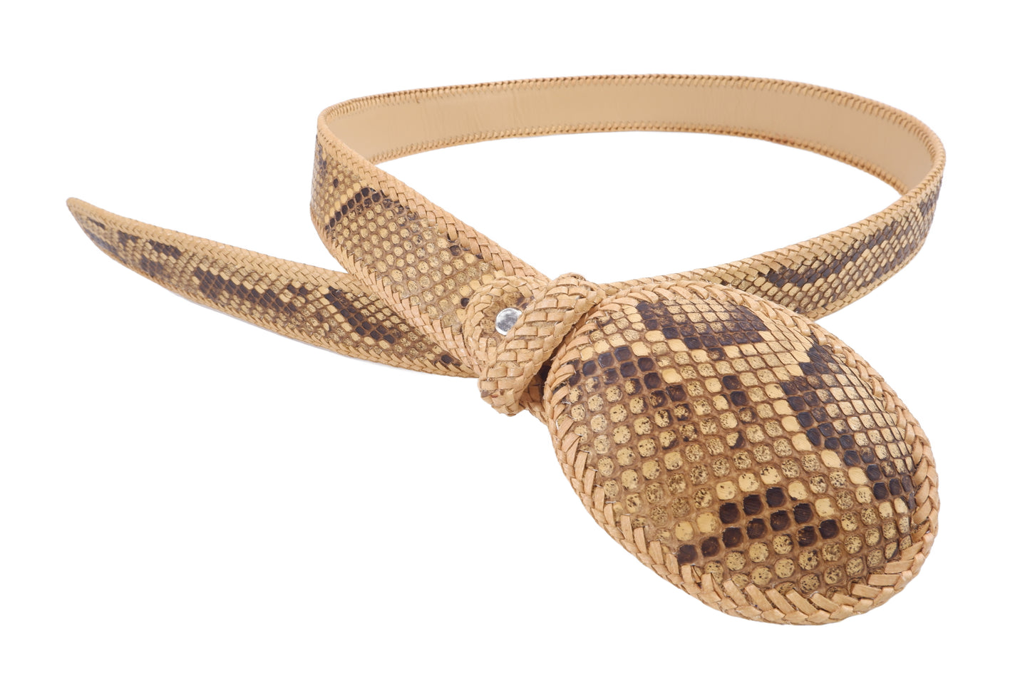 Genuine Burmese Python Snake Skin Leather Cowboy Handmade Men's Belt