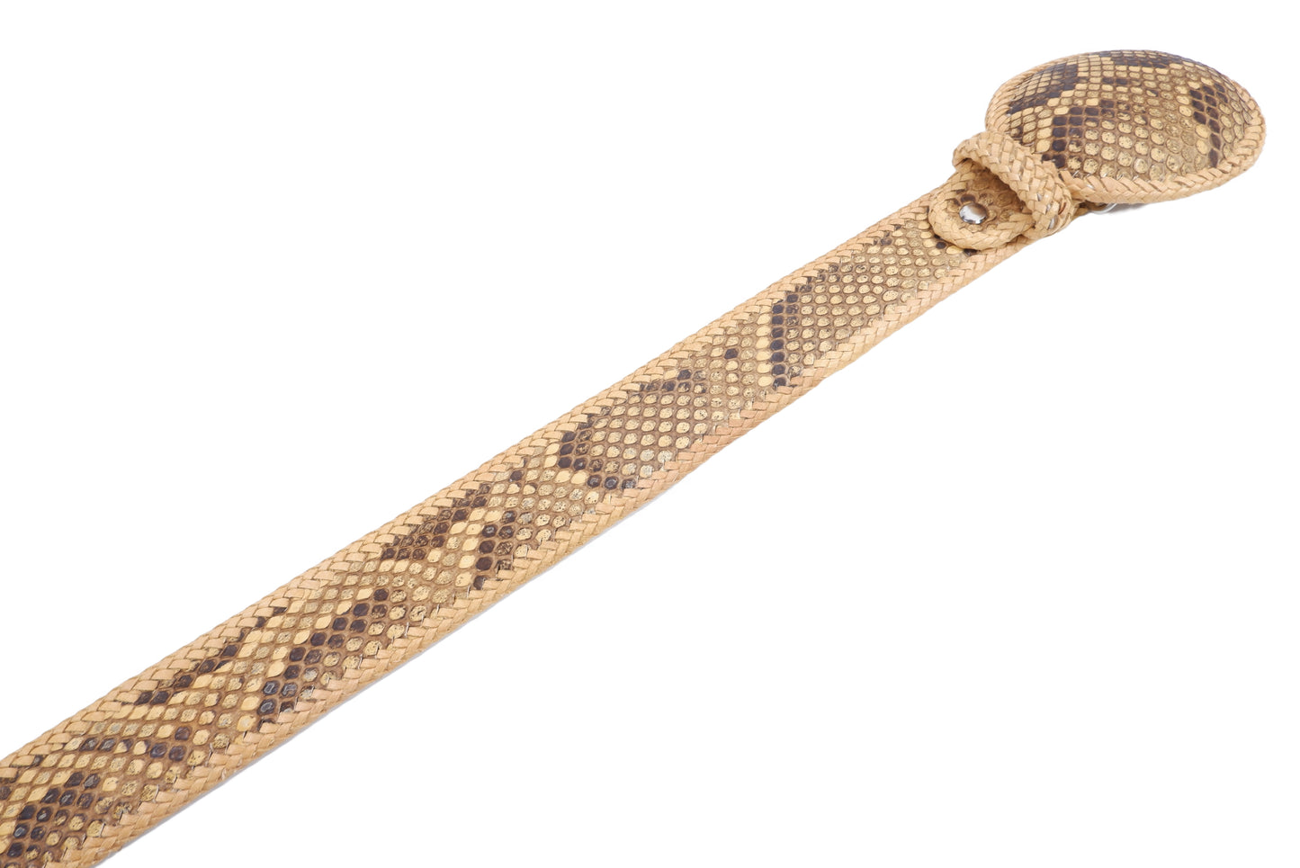 Genuine Burmese Python Snake Skin Leather Cowboy Handmade Men's Belt