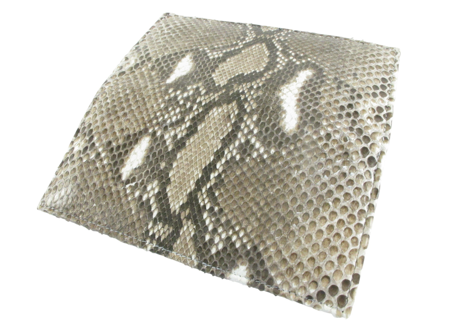 Genuine Reticulated Python Snake Skin Leather Long Checkbook Wallet