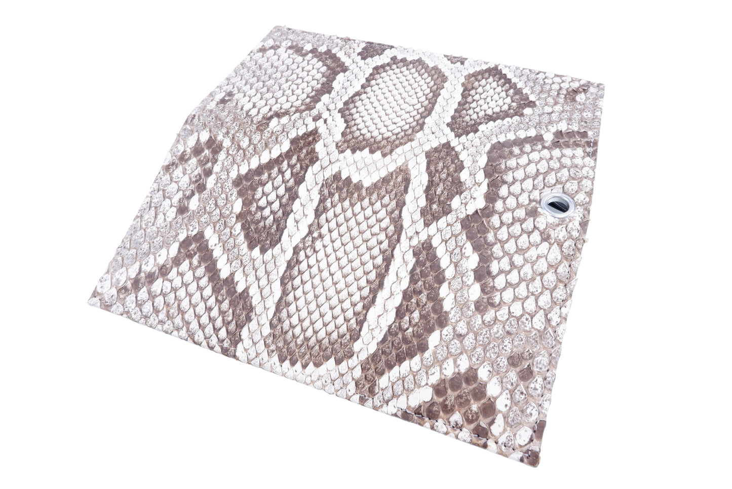 Genuine Burmese Python Snake Skin Leather Long Checkbook Wallet with Chains