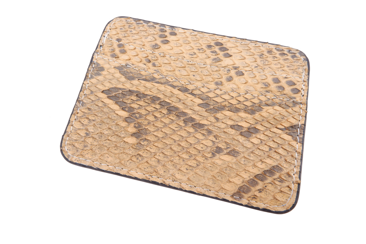 Genuine Burmese Python Skin Leather Slim Business & Credit Card Holder Wallet