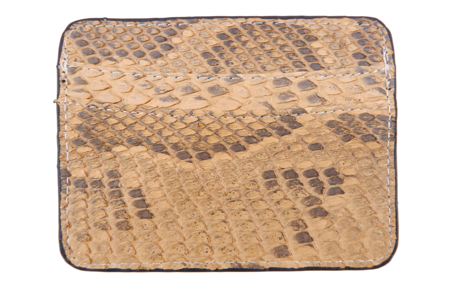 Genuine Burmese Python Skin Leather Slim Business & Credit Card Holder Wallet