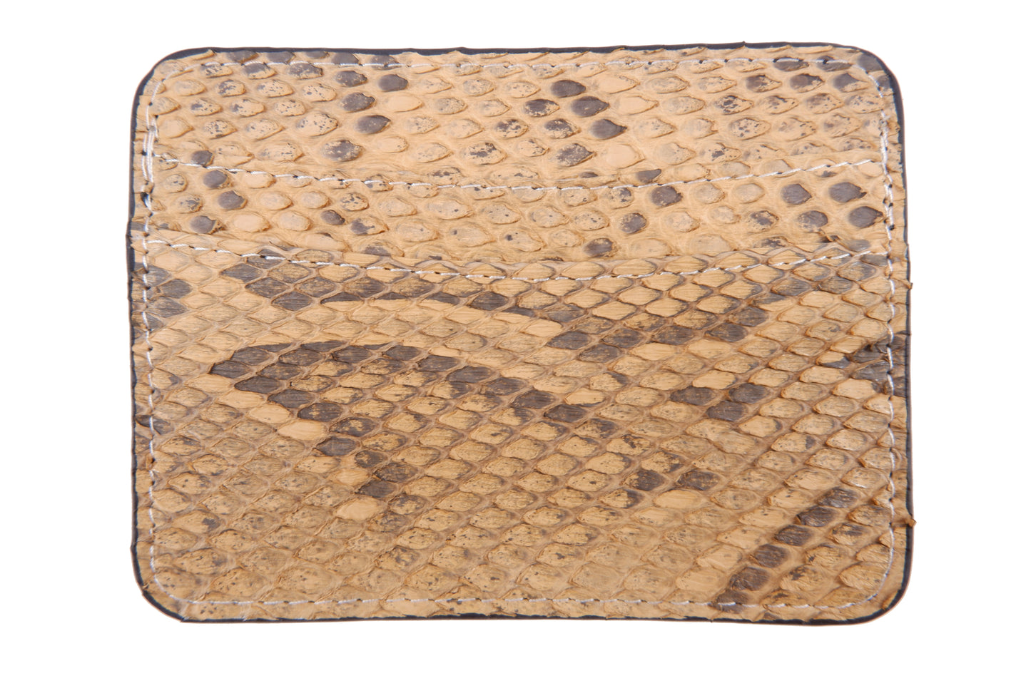 Genuine Burmese Python Skin Leather Slim Business & Credit Card Holder Wallet