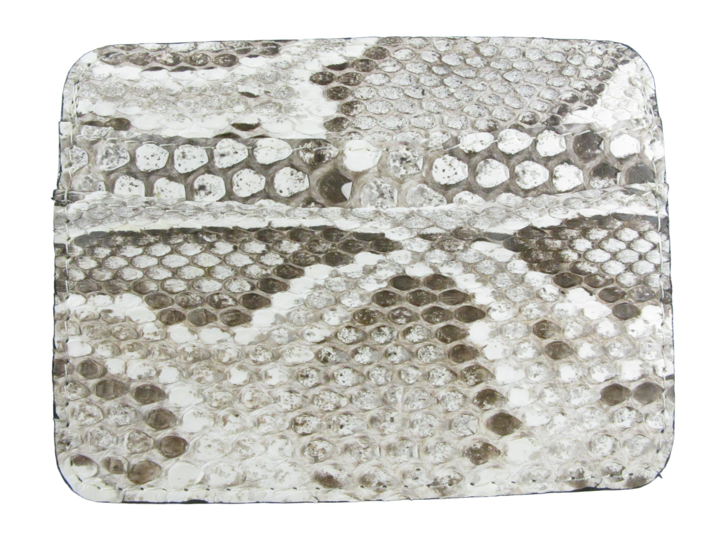 Genuine Burmese Python Skin Leather Slim Business & Credit Card Holder Wallet