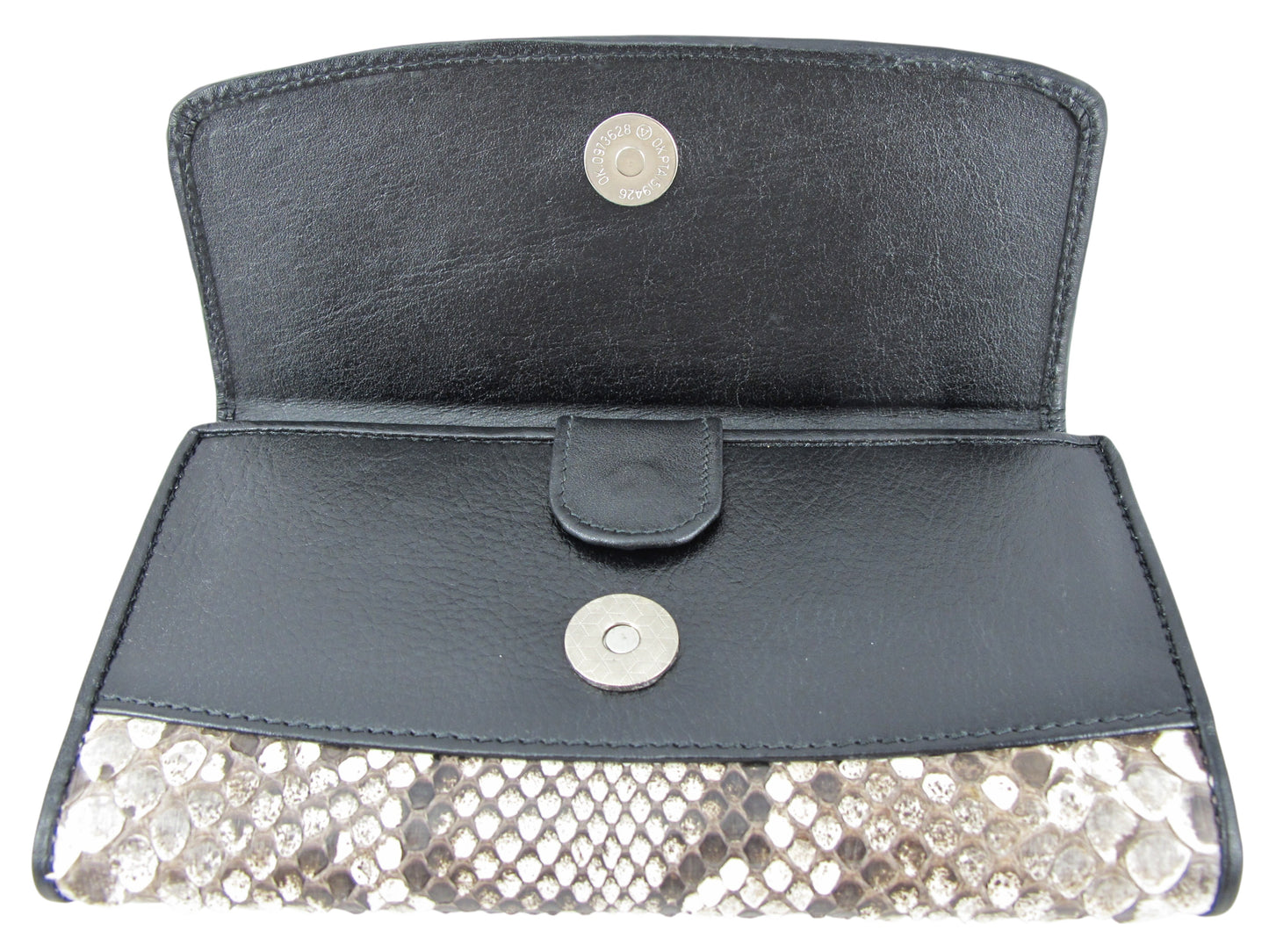 Genuine Burmese Python Snake Skin Leather Women's Trifold Clutch Wallet Purse